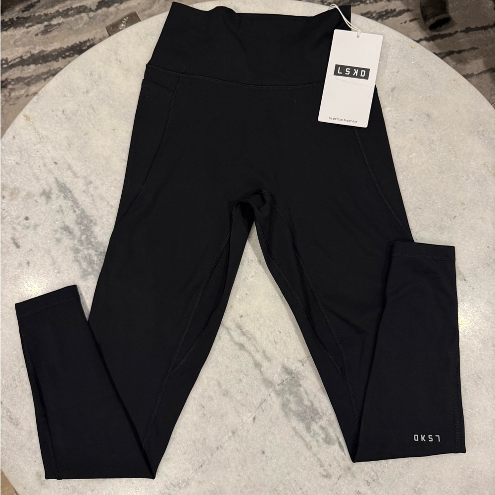 LKSD Black Fusion Full Length Leggings with pockets